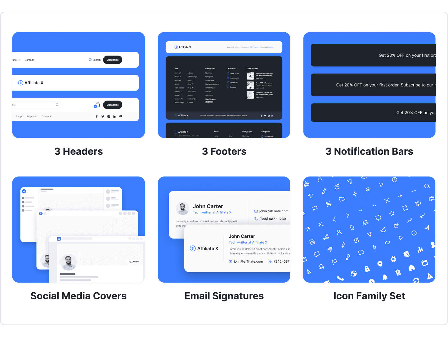 Affiliate X review template benefits preview