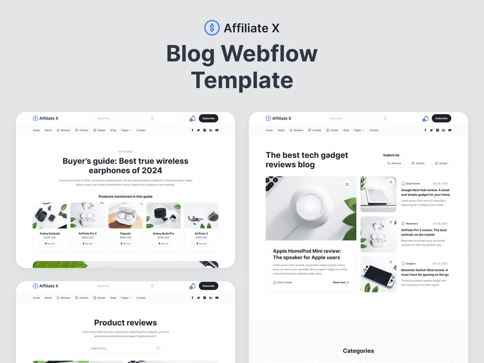 Affiliate X blog post and review preview
